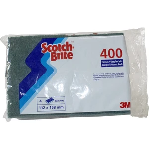 3m Scotch-Brite NO.400 Hassas Yüzeyler Için Süngerli Ovma Pedi 4'lü