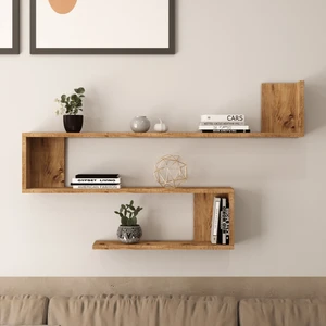 Shelf R10 Modern Duvar Rafı Kitaplık Atlantik Çam