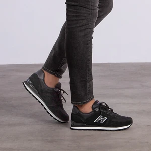 Hammerjack Peru 102-19250 Siyah-Beyaz Süet Deri Sneakers Ayakkabı