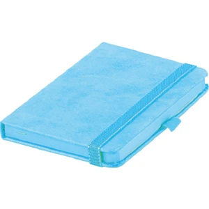 Trend Hediyelik Kenarları Boyalı Konsept Termoderi Kapaklı Not Defteri 9 x 14 cm Turkuaz