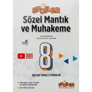 Spoiler Yayınları 8. Sınıf Sözel Mantık ve Muhakeme Spoiler Soru Bankası