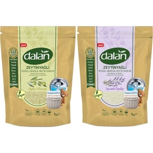 Granül Sabun Tozu Karma Set 1 + 1= 2 kg  Bebekler Için Lavanta Esintisi ve Zeytinyağlı