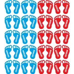 Iniyorum Çıkıyorum Ayak Izi Sticker 20 Çift