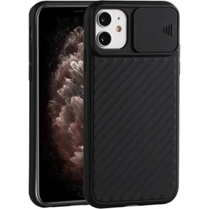Apple İphone 11 6.1 İnch Kılıf Kamera Kapatan Koruyucu Sürgülü Kılıf Al32166 Siyah