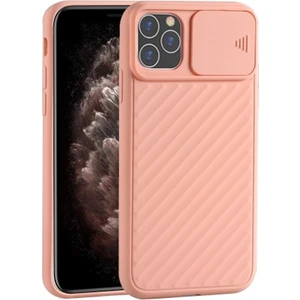 Apple İphone 11 Pro Max 6.5 Kılıf Kamera Kapatan Koruyucu Sürgülü Kılıf Al32173 Pembe
