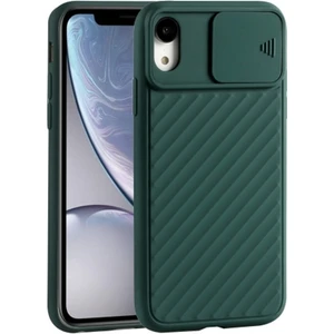 Apple İphone Xr 6.1 İnch Kılıf Kamera Kapatan Koruyucu Sürgülü Kılıf Al32172 Yeşil