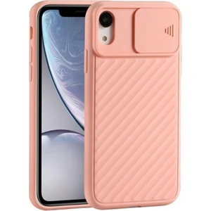 Apple İphone Xr 6.1 İnch Kılıf Kamera Kapatan Koruyucu Sürgülü Kılıf Al32172 Pembe