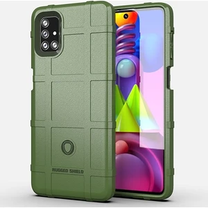 Samsung Galaxy M51 Rugged Shield Case Silikon Kılıf Al33447 Yeşil