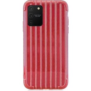 Samsung Galaxy S10 Litea91 Trunk Lines İnce Soft Silikon Kılıf Al32176 Kırmızı