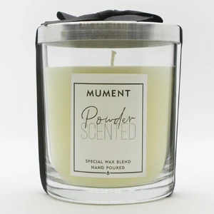 Chic Serisi Gümüş Gri Kapaklı Pudra Kokulu Bardak Mum