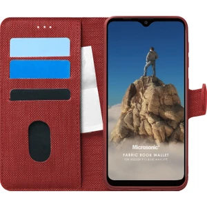 Reeder P13 Blue Max Lite Kılıf Fabric Book Wallet Kırmızı