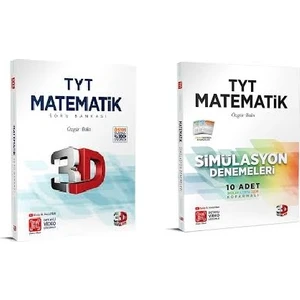 Çözüm Yayınları 3D  TYT Matematik Soru Bankası ve Matematik Simülasyon Deneme Seti