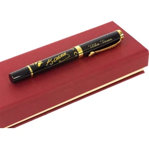 Hediye Rengi İsme Özel K. Atatürk Temalı Altın Rengi Işlemeli Roller Kalem​ Tasarım Kutulu