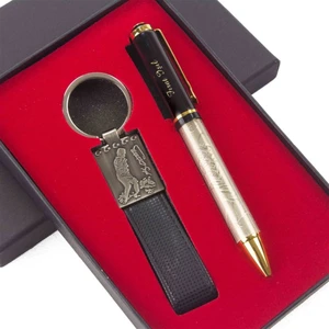 Hediye Rengi İsme Özel Kemal Atatürk Kabartmalı Tükenmez Kalem​ Ve Anahtarlık Seti
