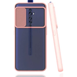 Kilifone - Oppo Reno 2z Uyumlu Kılıf Slayt Sürgülü Arkası Buzlu Lensi Kapak