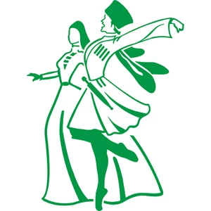 Anahtarlık Sepeti Kafkas Dans Figür Folyo Kesim Etiket Yeşil ( 20 cm )