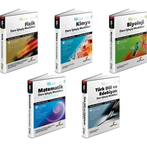Aydın Yayınları 10. Sınıf Fizik-Kimya-Biyoloji-Matematik-Türk Dili ve Edebiyatı Ders İşleyiş Modülleri Seti
