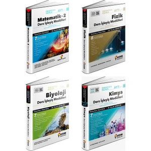 Aydın Yayınları AYT Matematik-Fizik-Kimya-Biyoloji Ders İşleyiş Modülleri Seti 4 Kitap