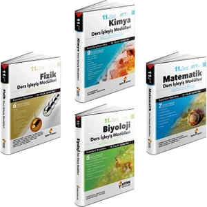 Aydın Yayınları 11. Sınıf Fizik-Kimya-Biyoloji-Matematik Ders İşleyiş Modülleri Seti 4 Kitap