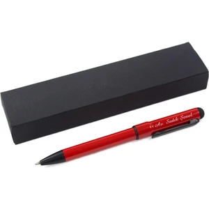 Hediye Rengi İsme Özel Kutulu Tükenmez Kalem Kırmızı