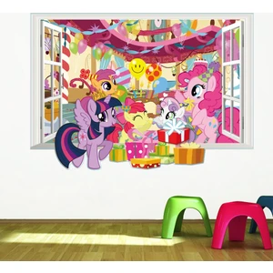 Kt Decoration My Little Pony Doğum Günü Partisi Bebek ve Çocuk Odası 3D Pvc Duvar Sticker