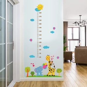 Kt Decoration Bebek ve Çocuk Odası Boy Ölçer Hayvan Dostlar Duvar Çıkartması