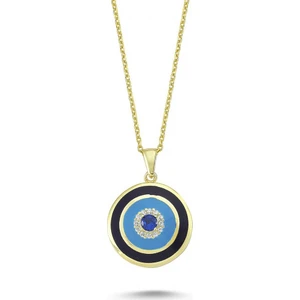 Online Takı Gümüş Nazar Boncuğu Kolye