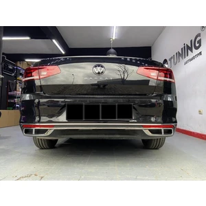 Ototuning53 Passat B8,5 Krom Difüzör 3 Prç Cift Çıkış 2019 -2021 Uyumlu