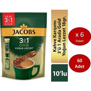 3ü1 Ara Gold Kahve Karışımı Yoğun Lezzet 60 (10 x 6 Paket)