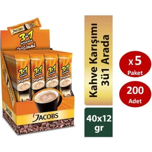 3ü1 Ara Hazır Kahve 40lı Paket x 5li SET