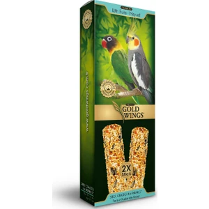 Gold Wings Premium Papağan Paraket Için 2'li Kraker Meyveli