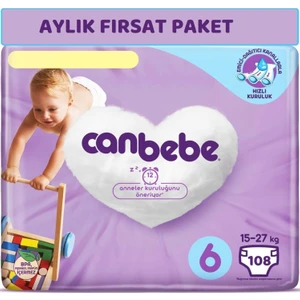 Bebek Bezi Beden:6 (15-27kg) Extra Large 108 Adet Aylık Fırsat Pk