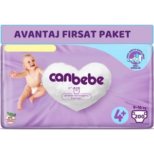 Bebek Bezi Beden:4+ (9-16kg) Maxi Plus 200 Adet Avantaj Fırsat Pk