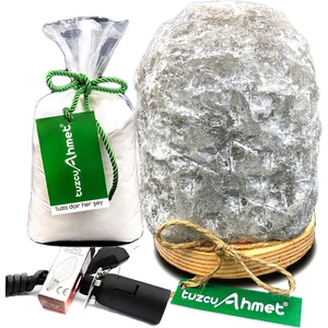 Tuzcu Ahmet 2-3 kg Doğal Çankırı Tuz Lambası 1 kg Kaya Tuzu Hediyeli