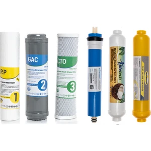 Su Arıtma Cihazı Açık Kasa Çift Karbonlu 6'lı Filtre Seti Vontron Membranlı