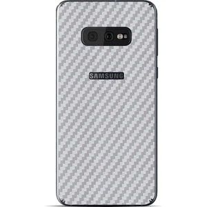 Ipg Samsung Galaxy S10E Dekoratif Arka Koruma Sticker Karbon Fiber Gri