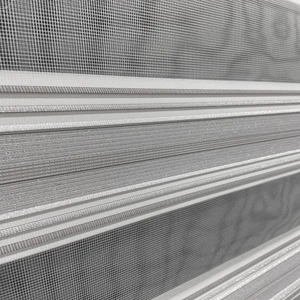 Volper Mekanik VP932 Stor Zebra Perde Ekru Gri Simli Etek Dilimli 100 x 200