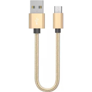 mikro usb ip örgülü şarj ve data kablosu 20 cm
