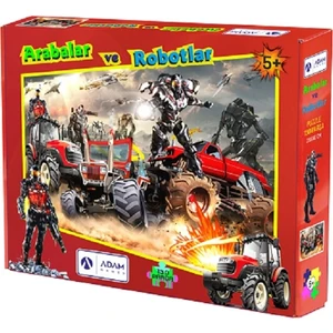 Adam Games Arabalar ve Robotlar 150 Parça Puzzle ( 28X40 )