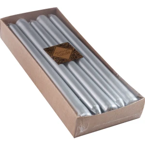 10lu Şamdan Mum Gümüş