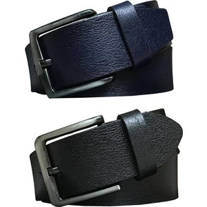Yumuşak  2'li Set 4.5 cm Kot, Spor Kemer Siyah, Lacivert