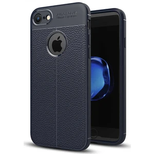 Case World Apple iPhone 6s Kılıf Darbe Korumalı Deri Görünümlü Silikon Arka Kapak - Lacivert