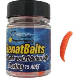 Renat Carp Renat Bait Özel Kokulu Turuncu Silikon Kurtçuk Alabalık Yemi 15 Adet