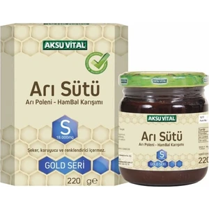 Aksu Vital Gold S 18.000 Mg Arı Sütü Arı Poleni Ham Bal Karışımı 220 G