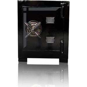 Çelik Para Kasası 55 cm Siyah - Gri