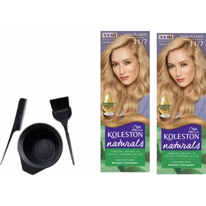 Koleston Naturals Saç Boyası 50 ml 11/7 Vanilya Sarısı X2 Adet+Boyama Seti