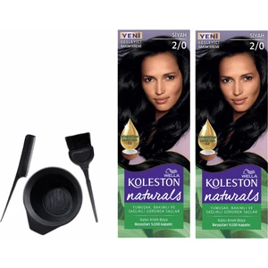 Koleston Naturals Saç Boyası 50 ml 2/0 Siyahx2 Adet+Boyama Seti