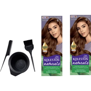 Koleston Naturals Saç Boyası 50 ml 6/7 Çikolata Kahvex2 Adet+Boyama Seti