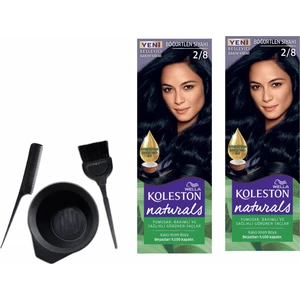 Koleston Naturals Saç Boyası 50 ml  2/8 Böğürtlen Siyah X2 Adet+Boyama Seti