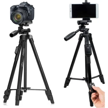 Asfal 146 cm Profesyonel Tripod Telefon ve Dslr Bluetooth